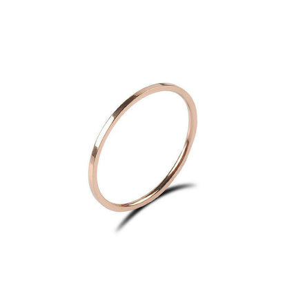 Stylish Glossy Fine Circle Couple Simple Simple Bracelet Ring