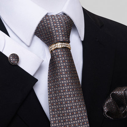 Multi Colored Striped Floral Mens Tie