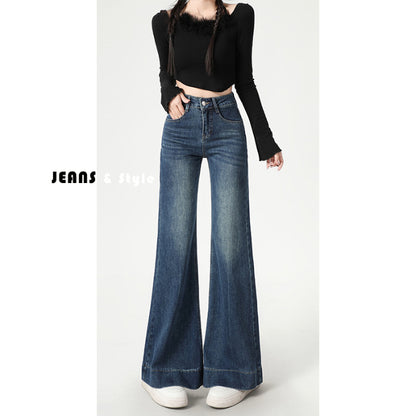 High Street Retro Slightly Flared Jeans Women