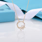 Diamond Vine Ring Necklace For Women