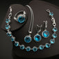 European And American Style Jewelry Round Diamond 4 PCs Set