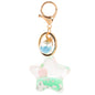 Color Small Pendant Peach Five-pointed Star Liquid Quicksand Keychain