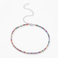 Women's Sterling Silver Rainbow Diamond Bracelet And Necklace Set