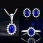 Pendant Necklace Set With Ring For Women