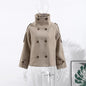 Casual Short Stand Collar Trench Coat For Women
