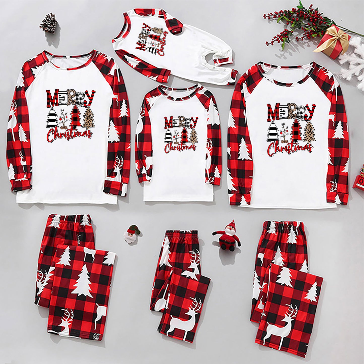 European And American Parent-child Home Suit Set For Christmas