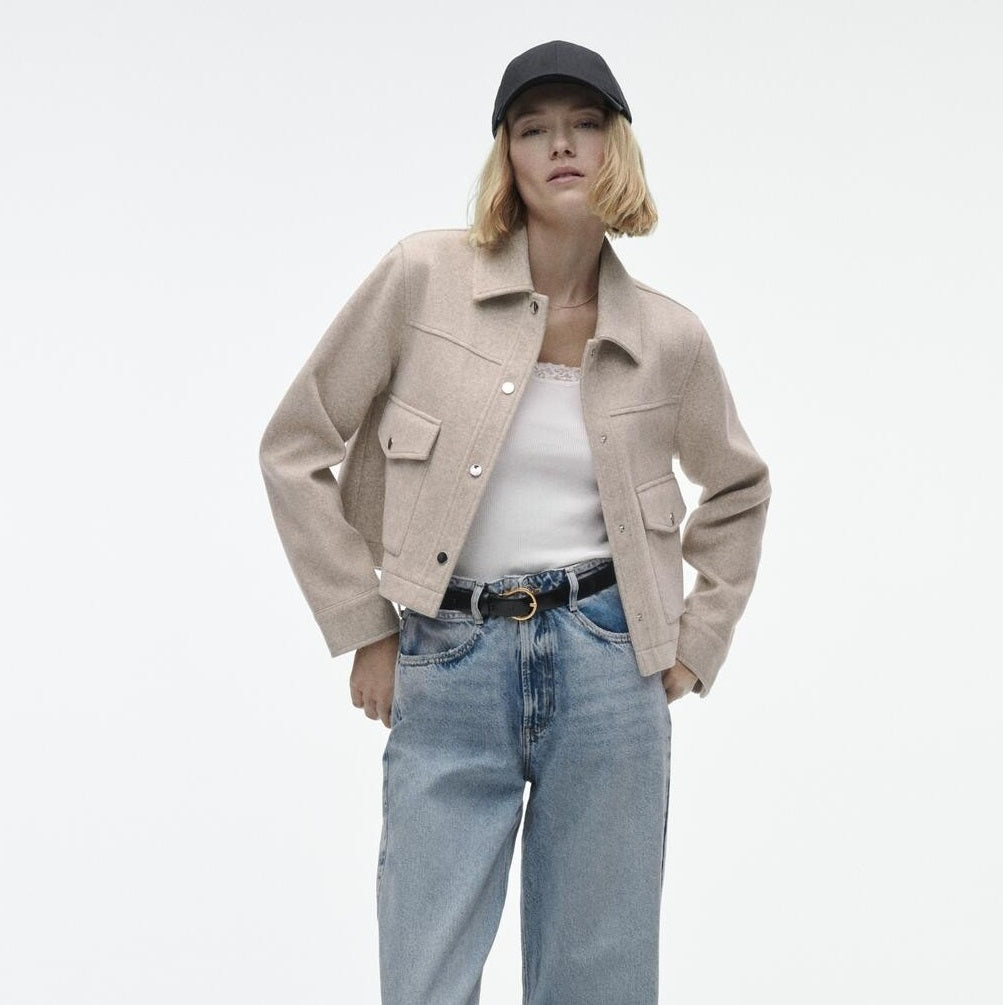 All-matching Turn-down Collar Long Sleeve Soft Blazer Jacket