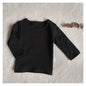 Versatile Round Neck Toddler T-shirt With Solid Color Base