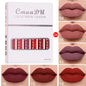 6 Pieces Of Matte Non-stick Cup Waterproof Lipstick Long Lasting Lip Gloss