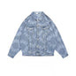 Women's Fashion Loose Jacket Denim Pants Set