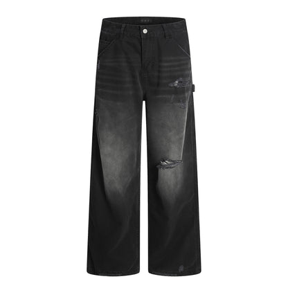 American Retro Tattered Jeans Jeans