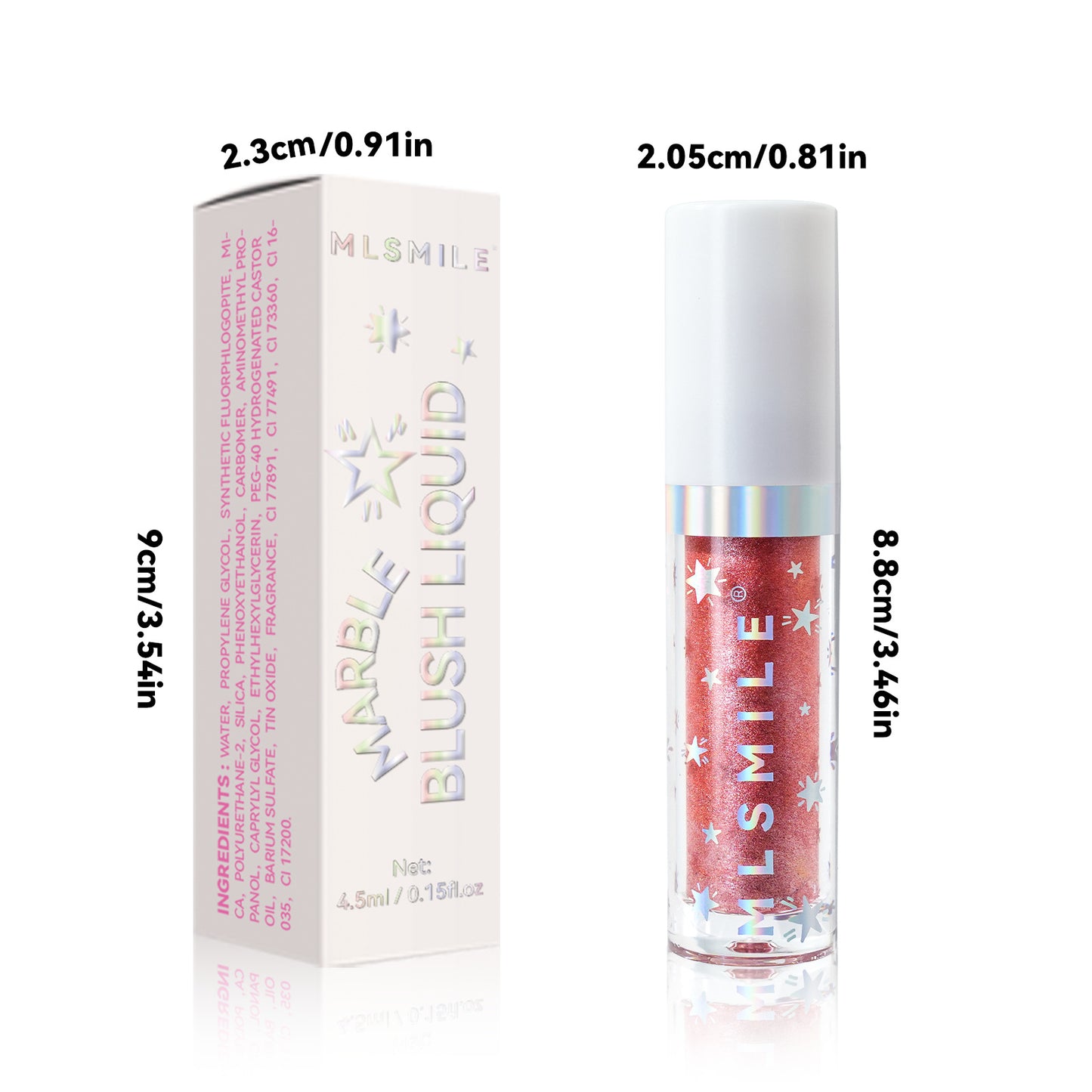 Marble Liquid Blush Brightening Color Rendering Facial Rouge Makeup