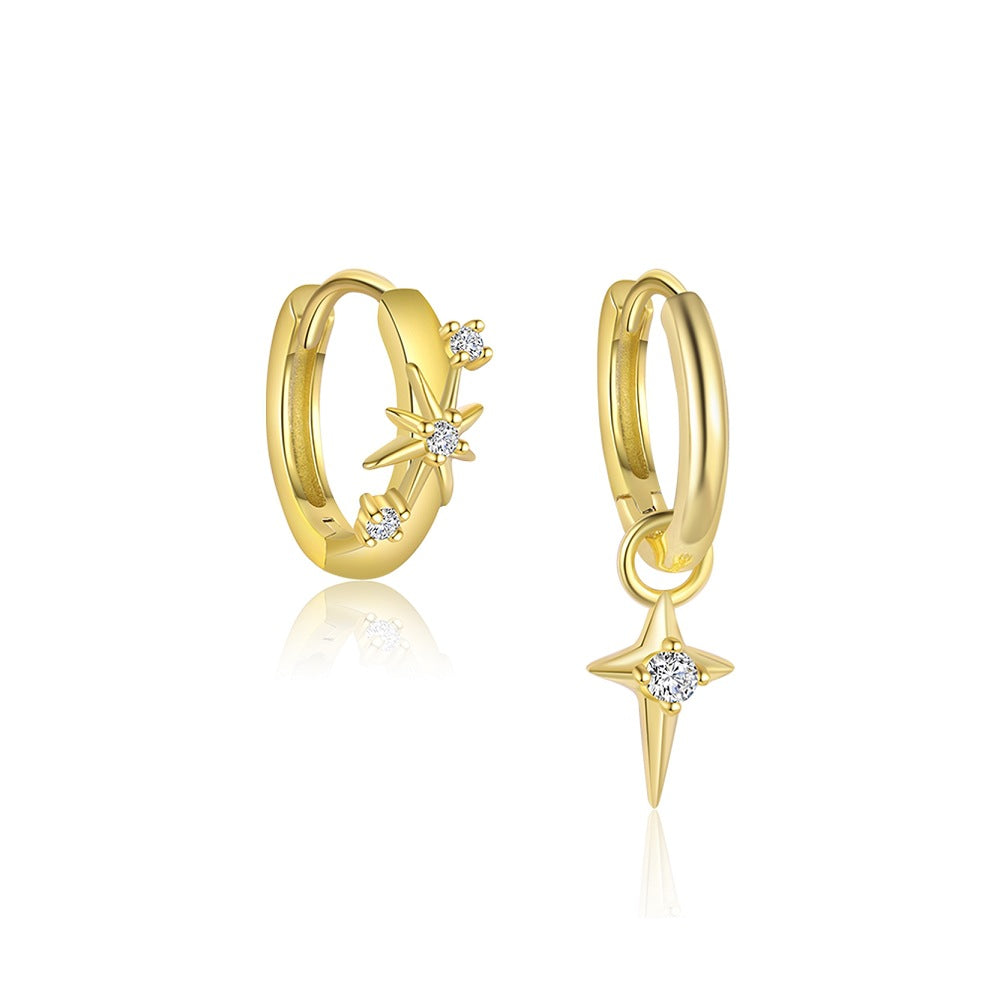 S925 Sterling Silver Light Luxury Rhinestone Earrings