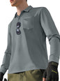 Solid Color Quick-Dry Polo Neck Long Sleeve Men's