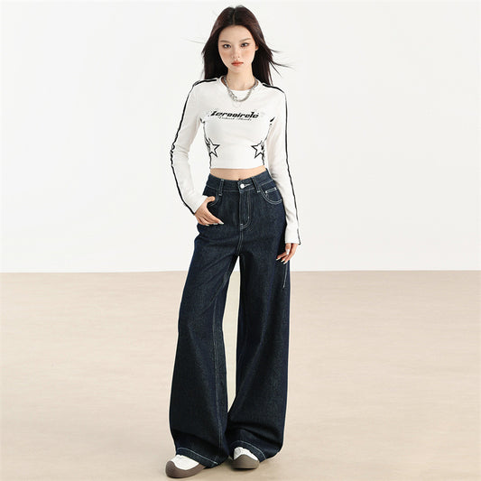 Fashion American Wide Leg Jeans For Women