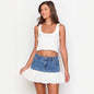 Casual Versatile High-waisted Denim Skirt For Women