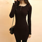 Sweater Women's Mid-length Pullover Knit Bottoming Sweater Skirt