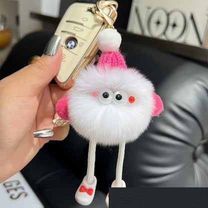 Long Feet Small Briquette Car Key Ring Pendant