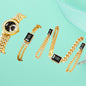Watch Colorful Crystals Quartz Jewelry Suit