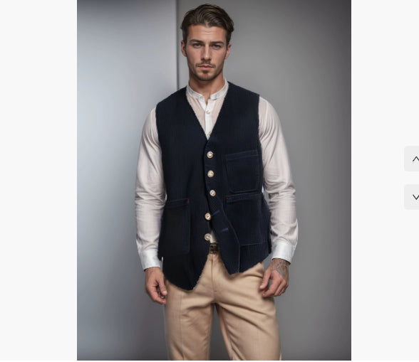 Men’s Corduroy Jacket – Winter Casual Solid Color Warm Blazer Coat