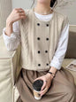 Chinese Style Sweater Vest Cardigan Women