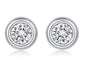 Round Pie Shape S925 Sterling Silver Inlaid Moissanite Jewelry Set