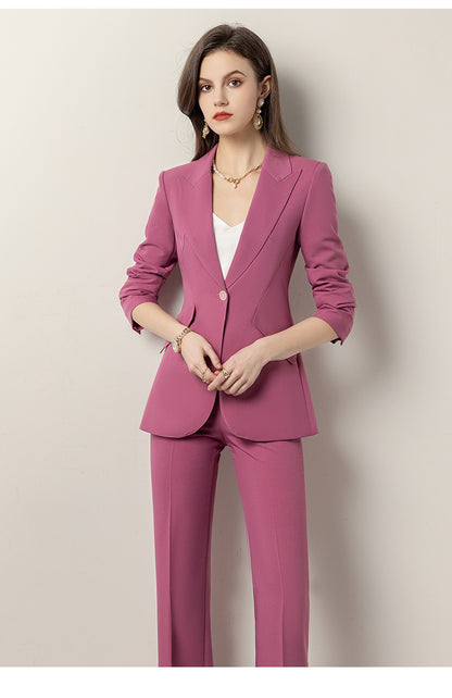 Spring Rose Red Suit Women