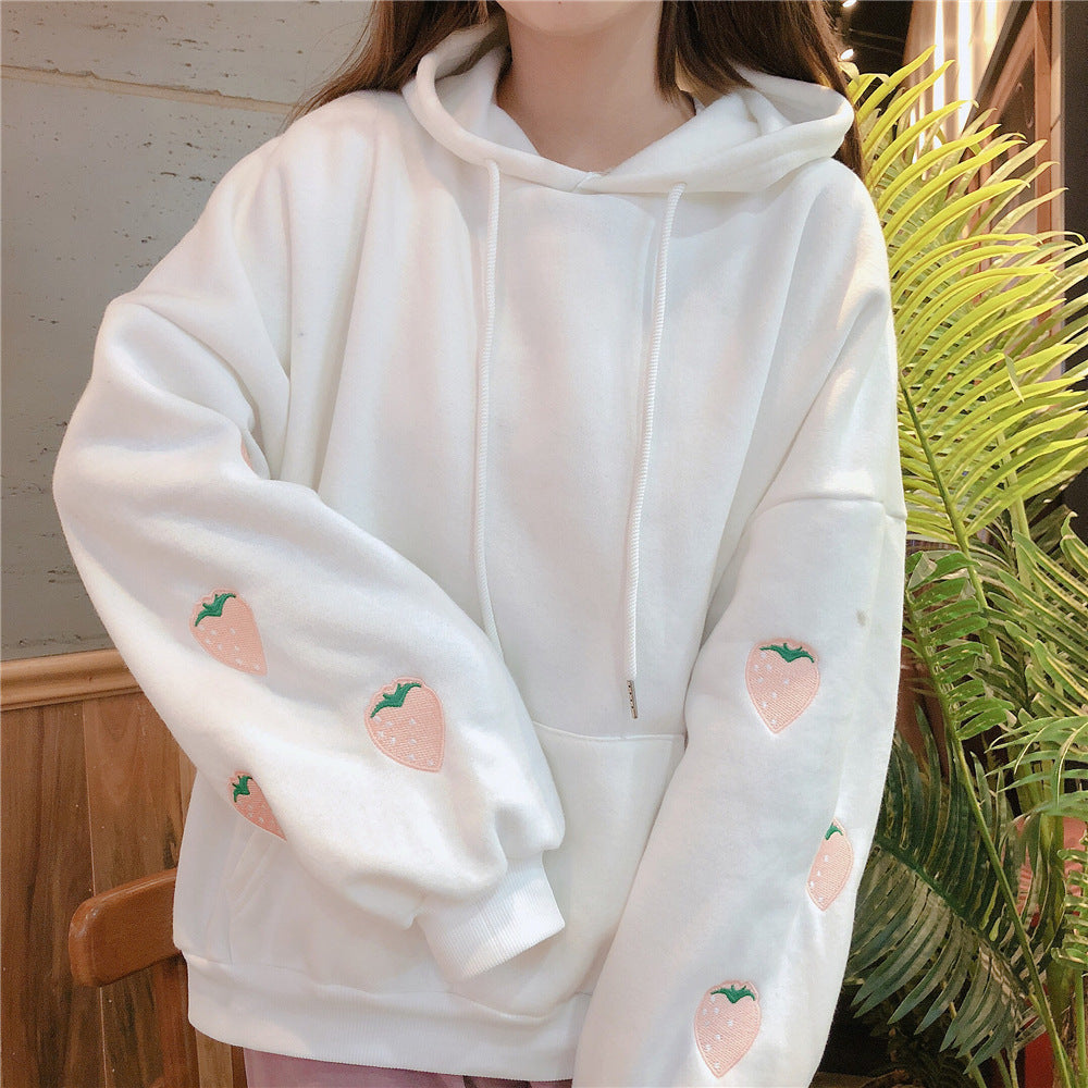 Strawberry plus velvet sweatshirt