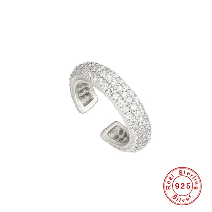 S925 Sterling Silver Light Luxury Diamond Personality Earrings