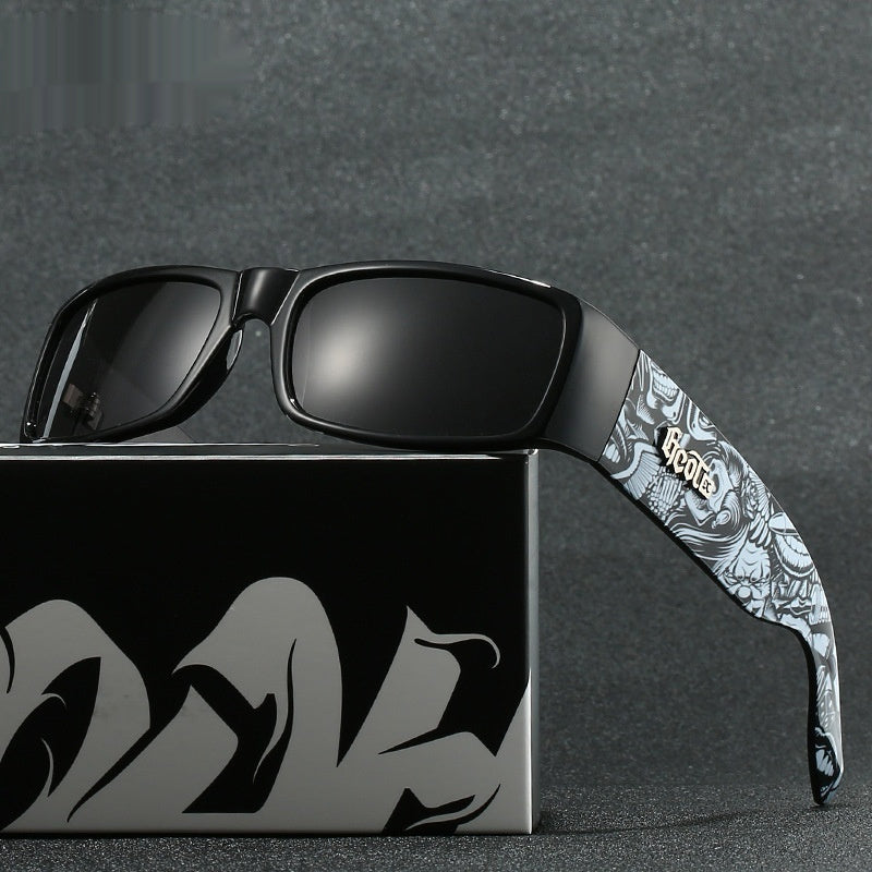 Fashion Brand Plaid Hip Hop Fashion West Coast Polarized Sunglasses