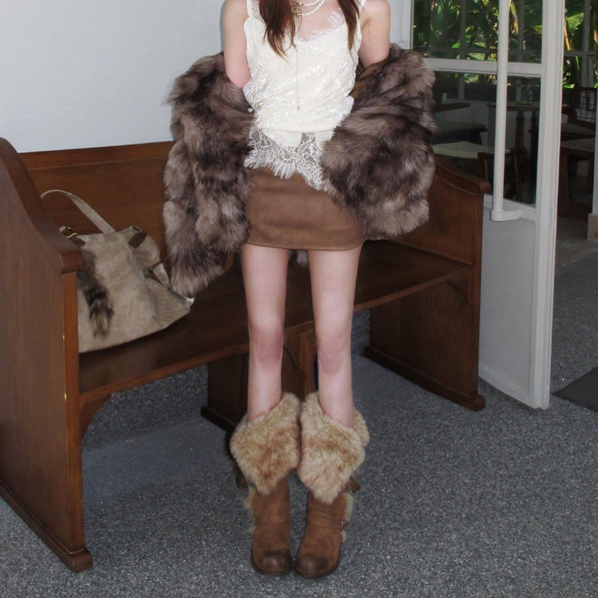 Womens Fleece-Lined Tall Snow Boots