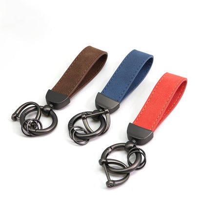 Suede Car Hardware Anti-lost Keychain