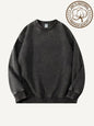 Retro Washed Distressed Crewneck Sweatshirt