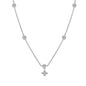 S925 Sterling Silver Necklace Bracelet Female Starry Design Zircon