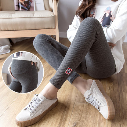 Real Shot Of New Pregnant Women''s Cotton Leggings In Autumn Of
