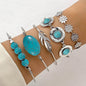 Bohemian Style Turquoise Leaf Bracelet