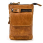 Men's Leather Belt Bag Crazy Horse Leather Crossbody Bag