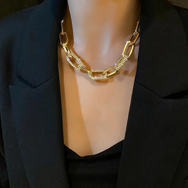 Exaggerated Thick Chain Women's Metal Necklace