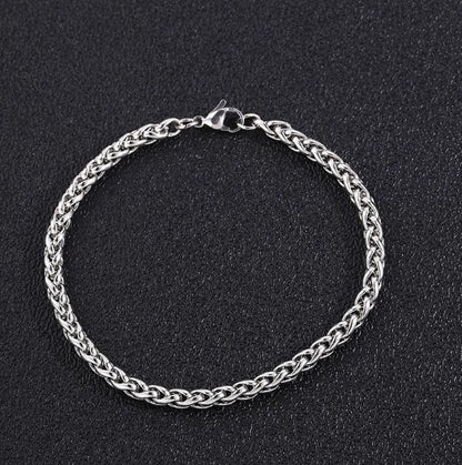 Stainless Steel Bracelet That Wont Fade Cuban-link Chain Fashionable Versatile Washable Titanium Steel Bracelet