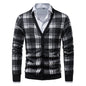 Men's Argyle Cardigans With V-neck Buttons