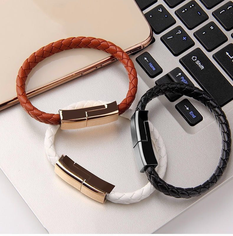 New Bracelet Charger USB Charging Cable Data Charging Cord For IPhone & Android  USB C Cable For Phone Micro Cable