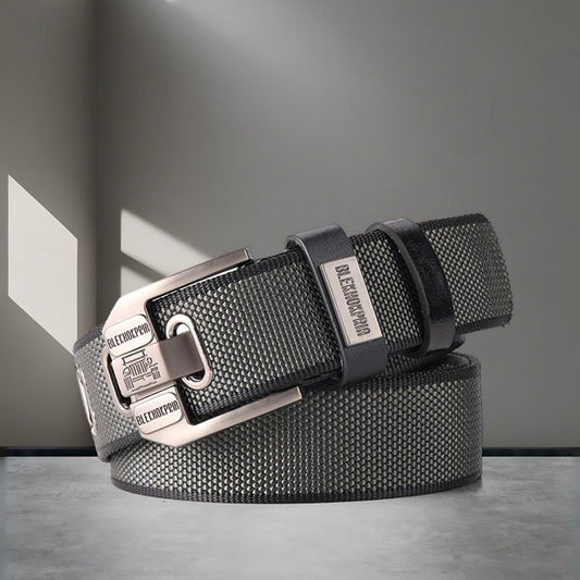 Men's Double-sided Canvas Outdoor Casual Belt With Alloy Pin Buckle
