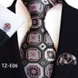 Paisley Tie Square Scarf Pocket Square Cufflinks Three-piece Set