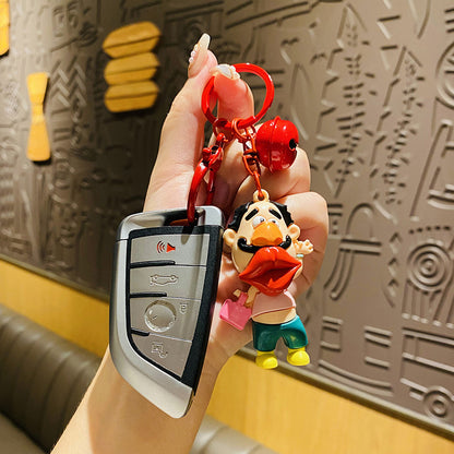 Ugly And Cute Uncle Loli Keychain Cute Cartoon Car Chain