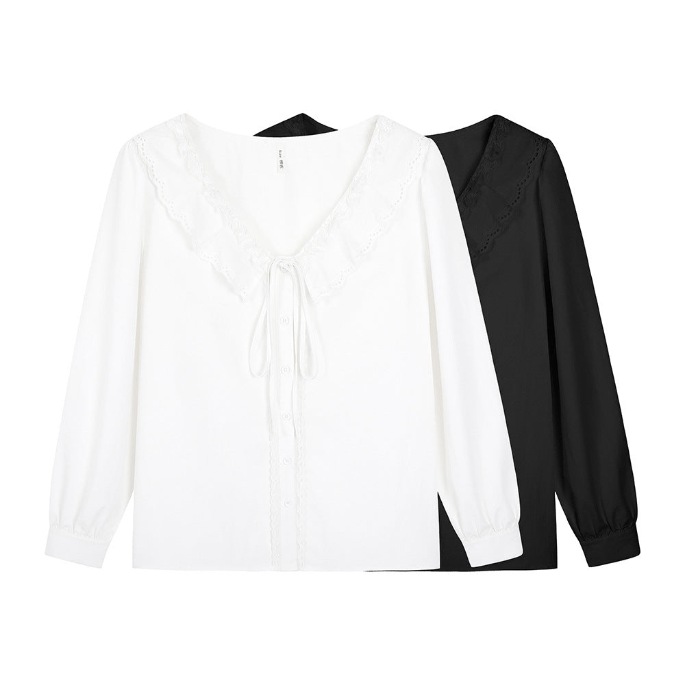 Casual Solid Color Loose Slimming Top Blouse Women