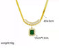 Emerald-cut Cubic Zirconia Pendant Necklace