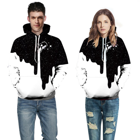 Halloween Milk Pullover Hoodies.3DPrintFor Women Men Causa