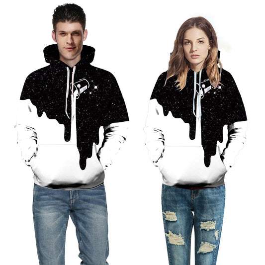 Halloween Milk Pullover Hoodies.3DPrintFor Women Men Causa