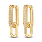 White Copper Plated 925 Silver New Butterfly Round And Square K Gold Earrings