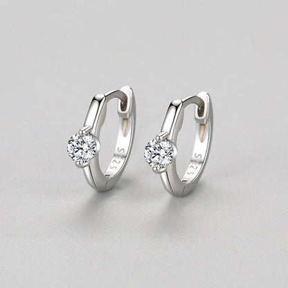 S925 Sterling Silver Light Luxury High Diamond Earrings